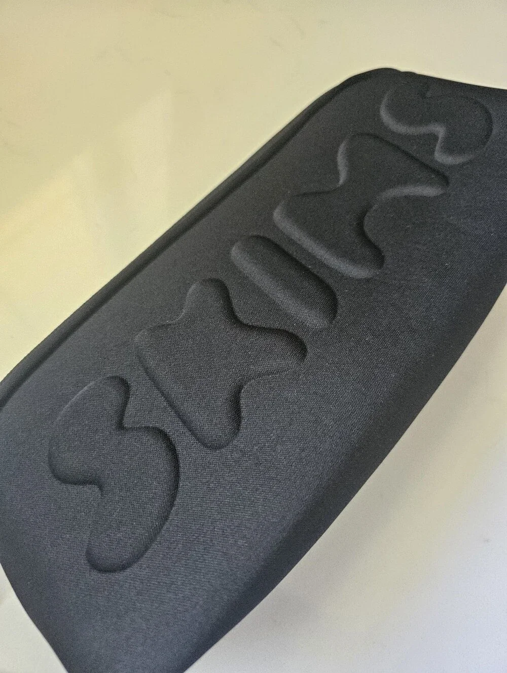 Skims Black Embossed Loho Neoprene Pouch Cosmetic Swim Beach Bag